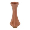 Deco 79 Ceramic Decorative Vase Ribbed Centerpiece Vase, Flower Vase