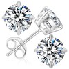 KRKC Moissanite Earrings for Women, S925 Silver Diamond Stud Earrings