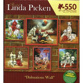 Linda Picken Dalmations Wall 550-Piece Jigsaw Puzzle