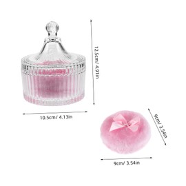 FRCOLOR Extra Large Makeup Blending Puff Soft Powder Puff for Face Body Large Round Foundation Applicator with Elegant Ribbon Design