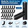 20-Pack 2020 L-Shaped Corner Brackets for Aluminum Extrusion – Black