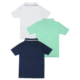 Tommy Bahama Boys Polo Shirts 3-Pack, Polo Shirts for Boys 3-Pack Bundle Set (Blue/White/Green, Size 5/6)
