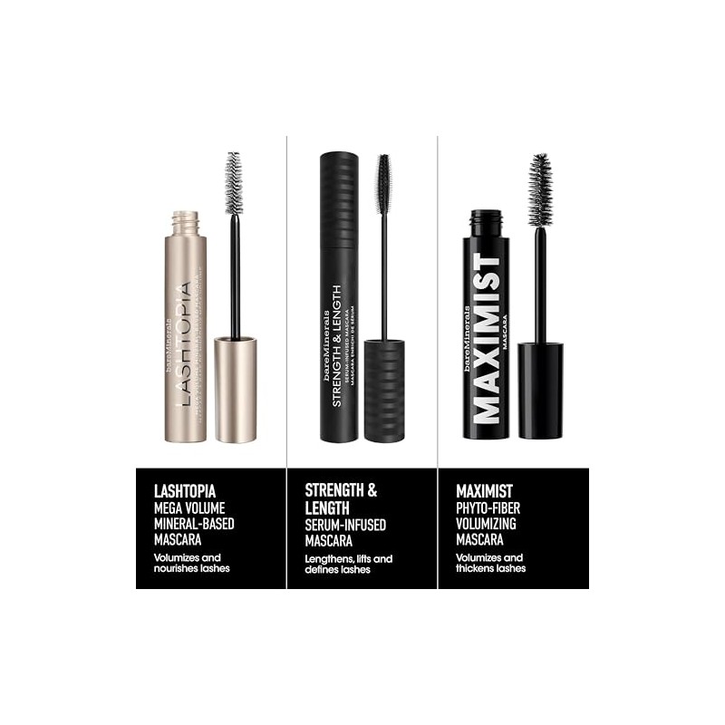 bareMinerals Lashtopia Mega Volume Mascara, 0.40 Fluid Ounce