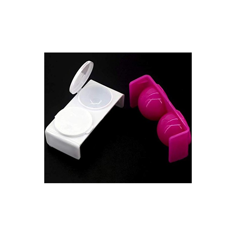 LASSUM 2PCS Double Cup Plastics Nail Art Cup Bowl Soaking