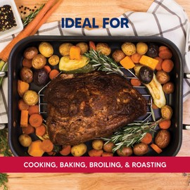 HIC Kitchen Roasting Octagonal Baking Rack, Chrome-Plated Steel Wire, Fits Oval And Smaller Roasting Pans, 9.5 x 6.125 x 0.5-Inches