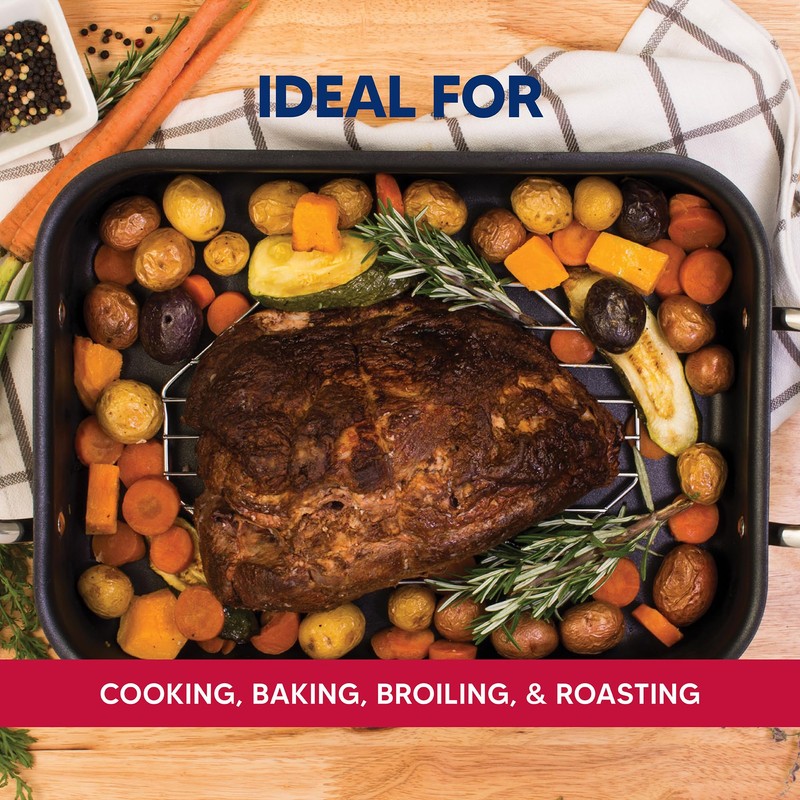 HIC Kitchen Roasting Octagonal Baking Rack, Chrome-Plated Steel Wire, Fits