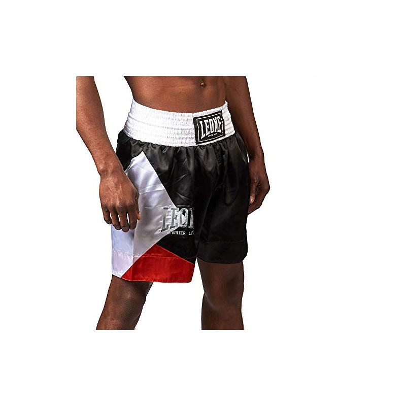 LEONE 1947 Fighter Life Pantaloncino Boxe, Unisex – Adulto, Nero,