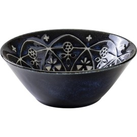 Minorutouki Small Pottery Moroccan Navy S Diameter 5.3 inches (13.5 cm)