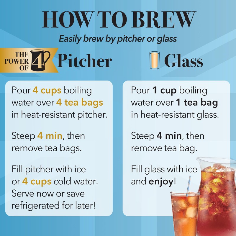 Twinings Black Iced Tea, 72 Oversized Tea Bags, Makes 18