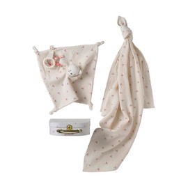 VERTBAUDET CHERRYROGETU Comforter + Teething Rings + Wrap with Case