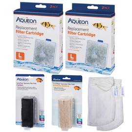 Gokul Brands Quietflow Power Filter 20/75 Filter Maintenance & Replacement Filter Media Kit Including Gokul Brands Mesh Bags(Replacement Filter cartridges Large, Ammonia Reducer, Carbon Pads)