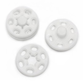 Betoplin 60 Sets Plastic Snaps Sew on Snaps Fasteners Buttons for Clothing Crafts (15mm/0.59in)