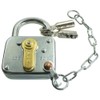 Abus Padlock 235Z/50 with Side Shackle and Chain, Keyed Alike
