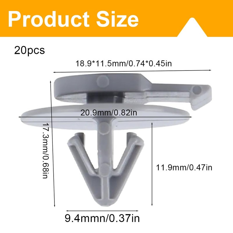 VYIBPDY 20pcs Wheel Arch Trim Clips for Cooper R50 R52