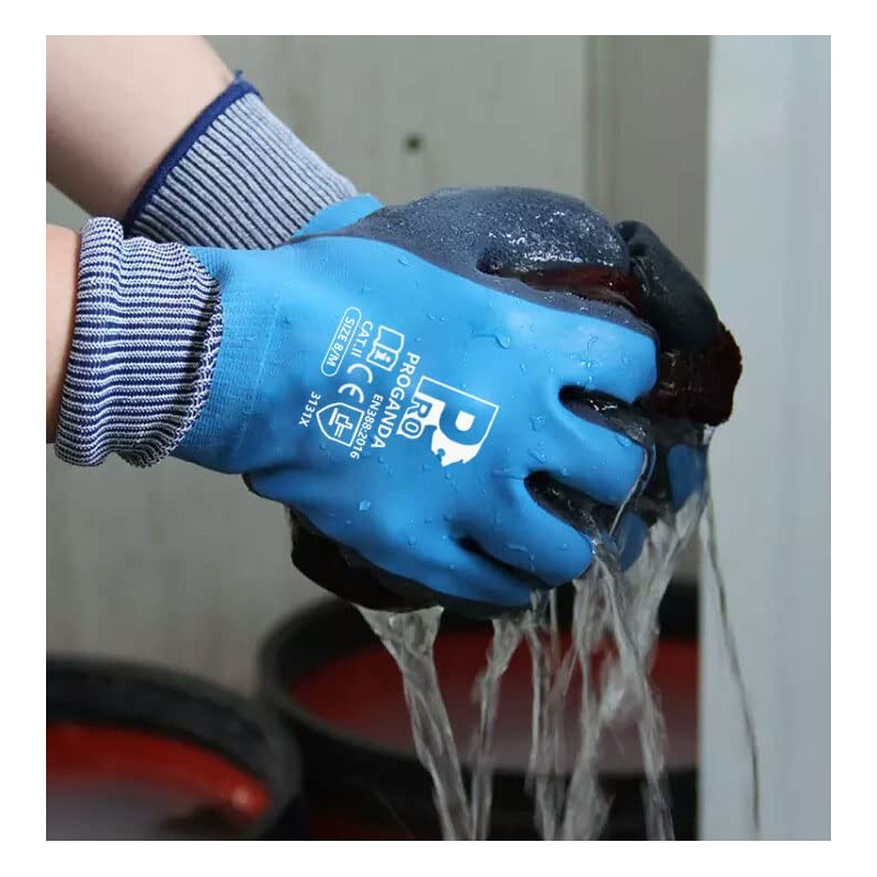 PROGANDA 2 Pairs Waterproof Work Gloves Superior Grip Gardening Gloves