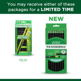 Ticonderoga Pencils, Wood-Cased Graphite, #2 HB Soft, Black (13953) (Pack of 72, 864 Count Total)