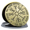 GARASANI Wayfinder Coin Viking Compass Coin Vegvisir Wayfinder Symbol Norse