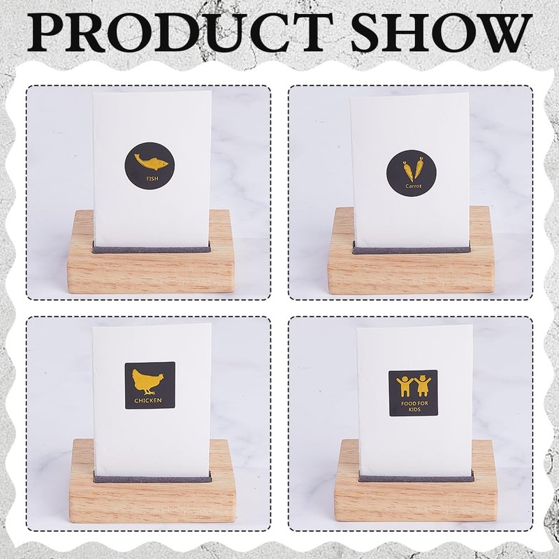 GORGECRAFT 500Pcs 1 Inch Wedding Meal Choice Stickers: Gold, Square