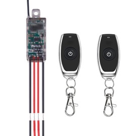 Meskliu Mini Remote Control Switch,DC 5V/12V/24V/ 5A Relay Wireless ON/Off Switch with164ft Long Range,Micro RF Switch for Car,Motor,Lamps,LED Lights,Fans