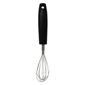 Fackelmann INITIAL Mini Egg Whisk Stainless Steel with PP Plastic Handle, 22cm, Silver, Black