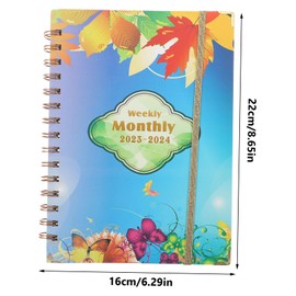 TEHAUX 2023 Agenda Book Notebook with Tabs Schedule Notebooks Daily Planner Student Planner Work Journal Work Calendar Organizer List Project Book Schedule Multi Grid Journal Spiral Paper