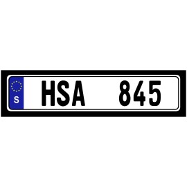 Eurosport Daytona Europlate Eulaplate Sweden Aluminum License Plate (White)