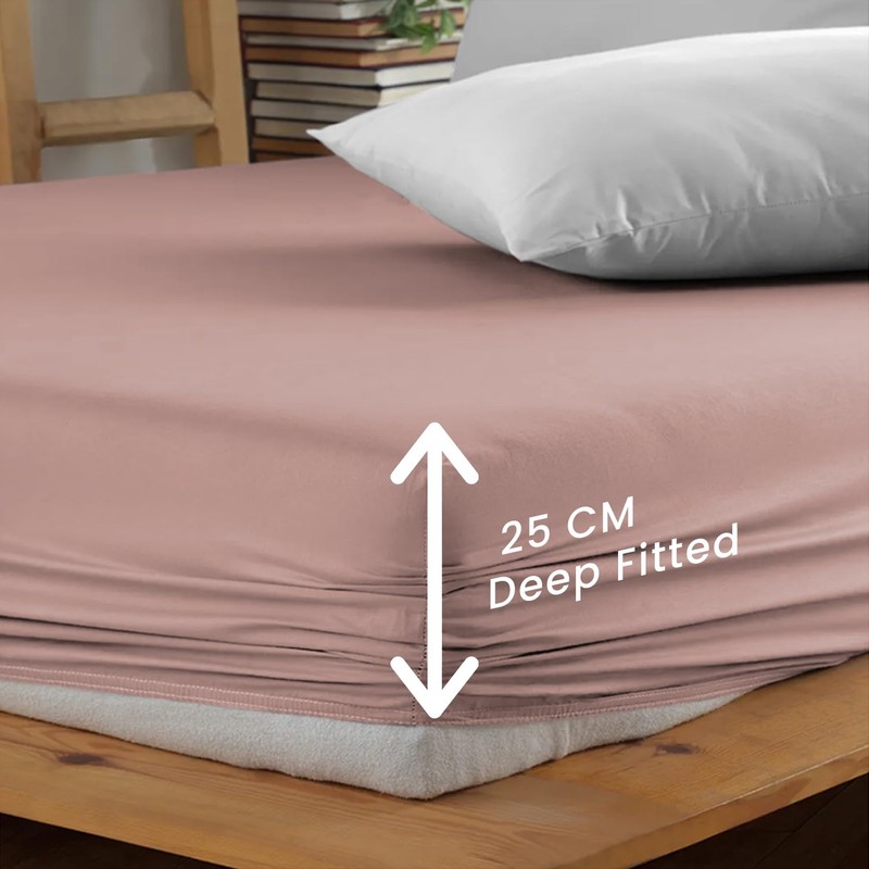 NAFAY LIVING Fitted sheet-Plain Dyed Ultra Soft Microfiber Bedding Sheet