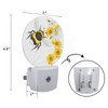 Axayaz Bee Plug in Night Light Bee Route Yellow Sunflower