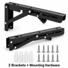 2-Pack 8 Inch Folding Shelf Brackets, Metal Wall Mounted Locking