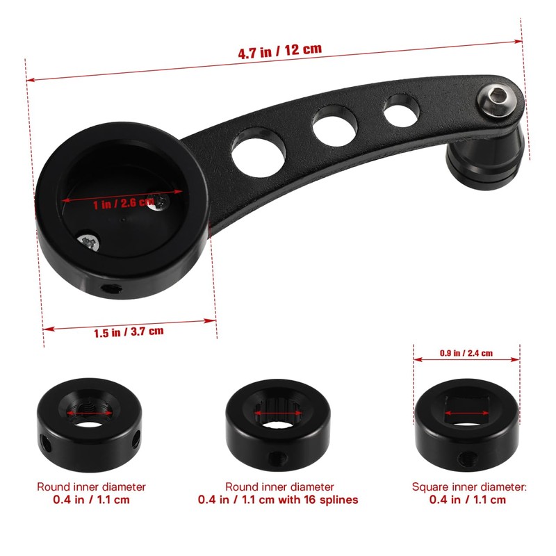 ULTECHNOVO Aluminum Alloy Car Window Riser Handle, Universal Window Crank