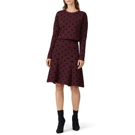 Thakoon Collective Rent the Runway Pre-Loved Polka Dot Pullover, Burgundy, X-Small