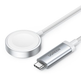 UGREEN Cargador Inalámbrico Magnético para iWatch MFM Certificado, Cable de Tipo-C,Cargador de Reloj Portátil Admite Carga Rápida, Compatible con iWatch Ultra 2/Ultra/SE/9/8/7/6/5/4/3/2/1