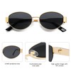 SOJOS 2 Packs Retro Oval Sunglasses for Women Men Trendy