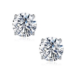 5mm Small White Gold Plated Women's Earrings Studs