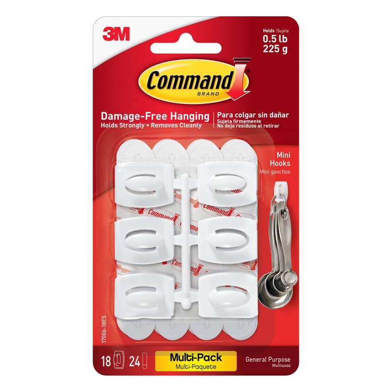 Command Mini Light Clips, Damage-Free Hanging Light Clips with Adhesive