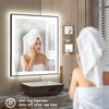 CHARMOR Framed LED Lighted Bathroom Mirror 24x32, Dimmable Vanity Mirror