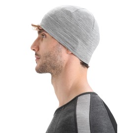 Icebreaker Merino Adult Flexi Beanie Hats for Men, Women, Light, Stretchy Winter Hat with Cuff for Running, Hiking, Training - Odor-Resistant Beanies, Metro Heather