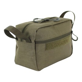 Zentauron Toiletry Bag I Tactical Toiletry Bag Made of High-Quality Cordura with 3L Volume I Travel Camping Wash Bag Cosmetic Bag Men and Women I Toiletry Bag for Hanging Up Nylon, stone grey olive
