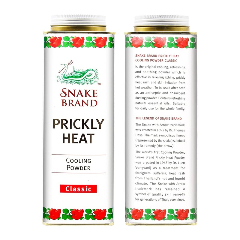 Snake Brand Prickly Heat Cooling Powder for Everyday Use -