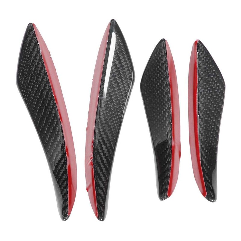 KIMISS Bumper Canards, 4Pcs/Set Universal Carbon Fiber Bumper Canards Spoiler