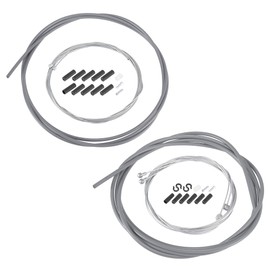 X AUTOHAUX Bike Shifter Derailleur Cable and Brake Cable Housing Kit Gray