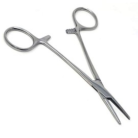 A2ZSCILAB Mosquito Hemostat Locking Forceps 5inch Straight with Full Serrated Jaws Ideal for Clamping Fishing Firefighters Nurses Doctors More Silver