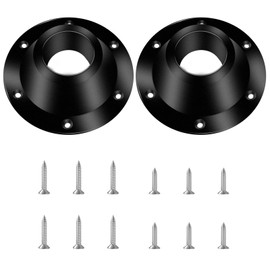 Bcautay 2 Pcs Aluminum RV Table Base Mount RV Dinette Table and Floor Mount Base 6 Mounting Holes Camper Table Leg Base with Mounting Screws for RV Boat Camper Trailer (Black)