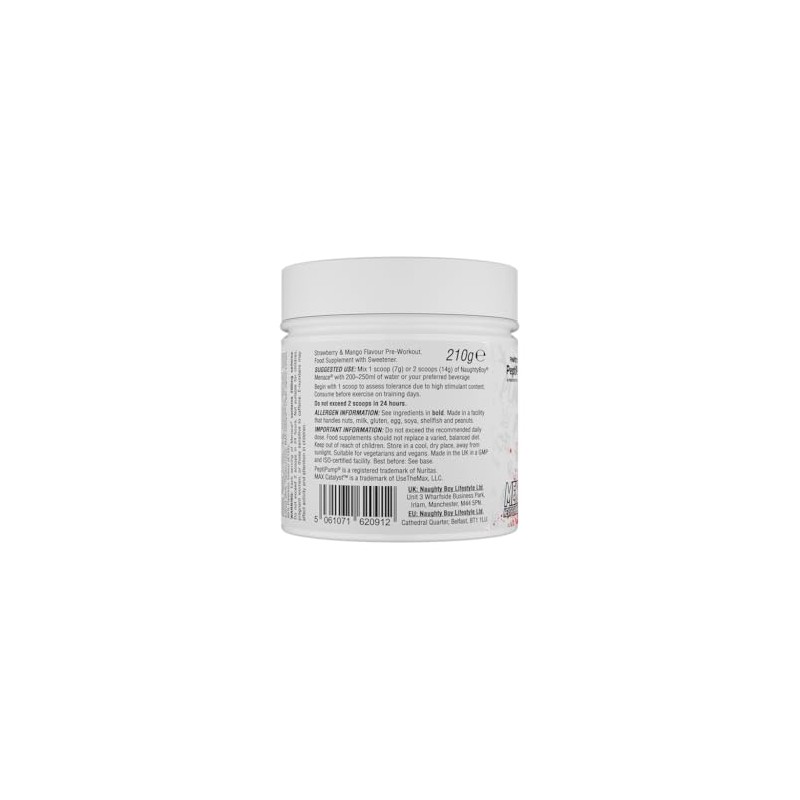 Naughty Boy Menace V2 Pre Workout Powder, High Stim Energy,