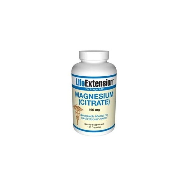 Life Extension Magnesium (Citrate) 160 mg, 100 Vegetarian Capsules