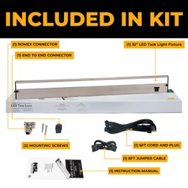 LED Under Cabinet Lighting Hardwired - 3CCT 32 Inch Satin Finish - Undercabinet Lights for Kitchen - Linkable Undercounter Dimmable Plug in Light or Hard Wired - Under Counter Fixture Direct Wire