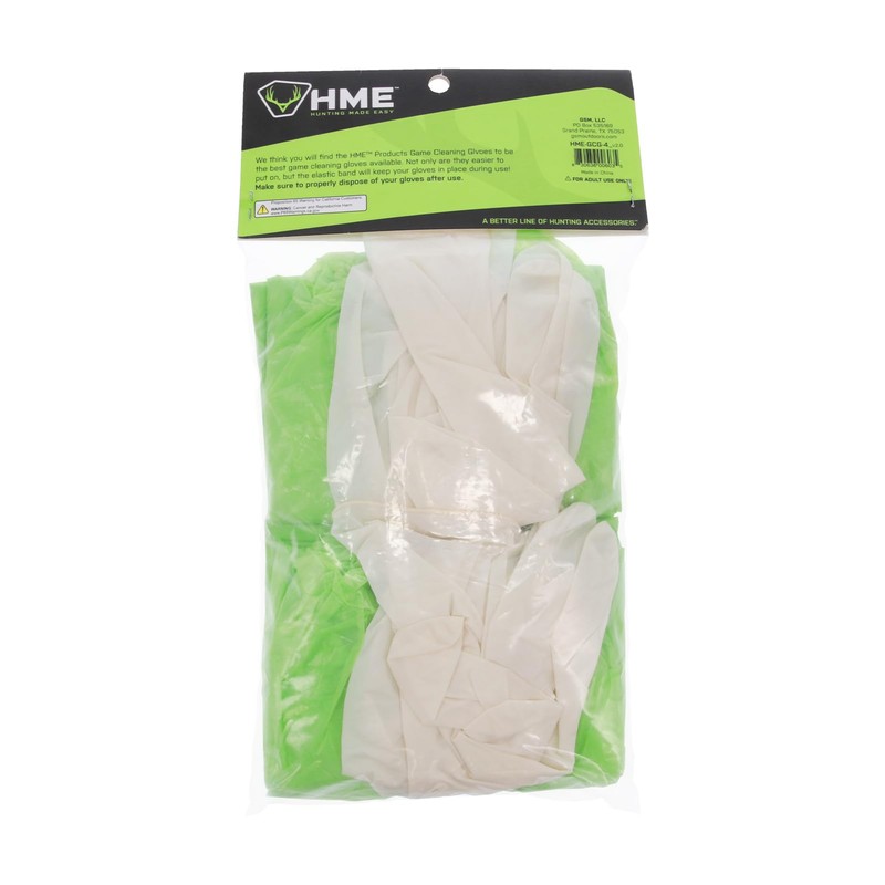 HME Game Cleaning Gloves (Pack of 4) | Disposable Shoulder-Length