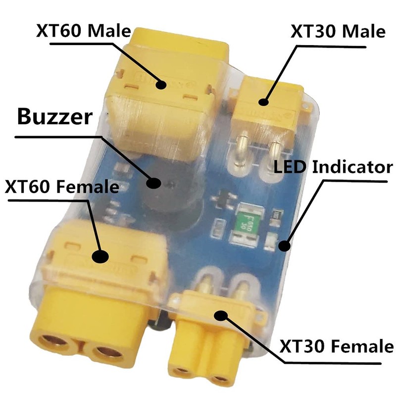 Iegefirm XT30 / XT60 Smart Smoke Stopper Short Circuit Protection