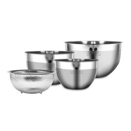 Mixing Bowl/Punching Bowl Stainless Steel 4-Piece Set / 믹싱볼펀칭볼 스테인레스 스틸 4종 세트