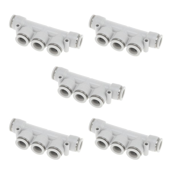 HOPESPANNER Push to Connect Air Fittings 1/2" Five Way Air